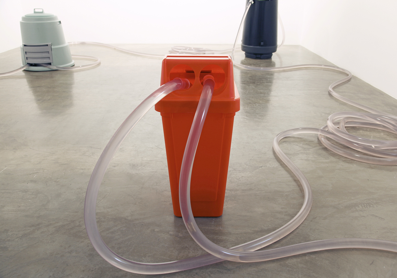 'River' Litter bin, pump, hosepipe, water, bell Dimensions variable 2013